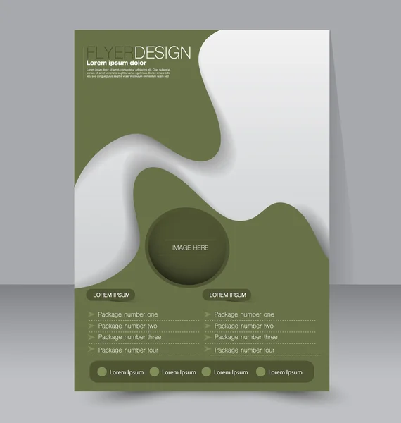 Plantilla de folleto. Folleto de negocios. Afiche A4 editable para diseño, educación, presentación, sitio web, portada de la revista . — Archivo Imágenes Vectoriales