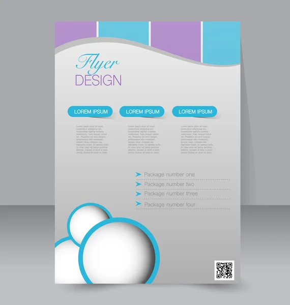 Modelo de panfleto. Brochura de negócios. Cartaz A4 editável para design, educação, apresentação, site, capa de revista . —  Vetores de Stock