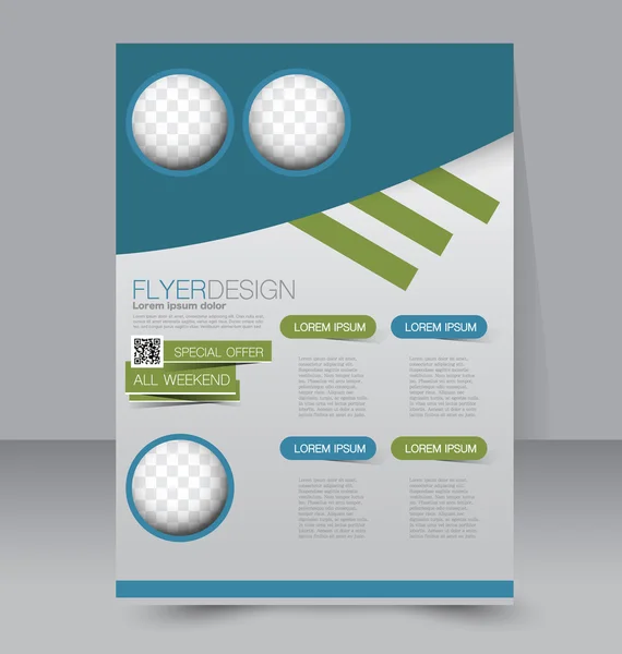 Sjabloon voor folder. Zakelijke brochure. Bewerkbare A4 poster voor ontwerp, onderwijs, presentatie, website, dekking van het tijdschrift. — Stockvector