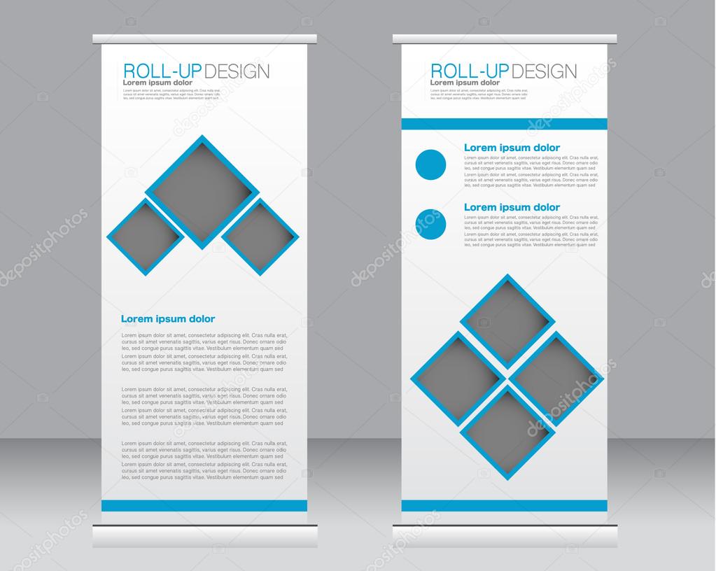 Roll up banner stand template Abstract background for 