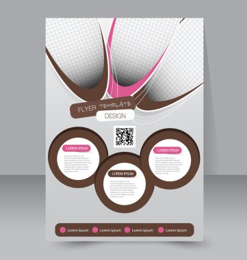 Flyer template. Brochure design. Editable A4 poster