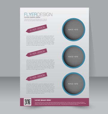Flyer template. Brochure design. Editable A4 poster