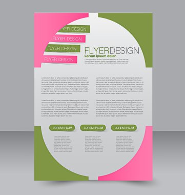 Flyer template. Brochure design. Editable A4 poster