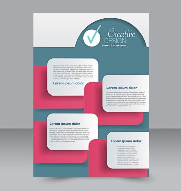 Flyer template. Brochure design. Editable A4 poster