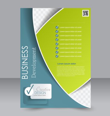 Flyer template. Brochure design. Editable A4 poster