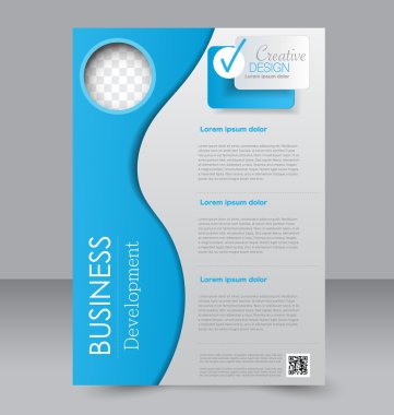 Flyer template. Brochure design. Editable A4 poster