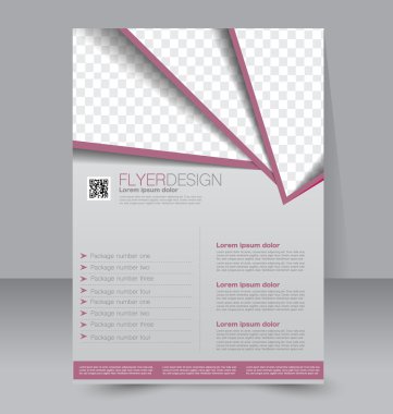 Flyer template. Brochure design. Editable A4 poster