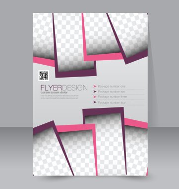 Flyer template. Brochure design. Editable A4 poster