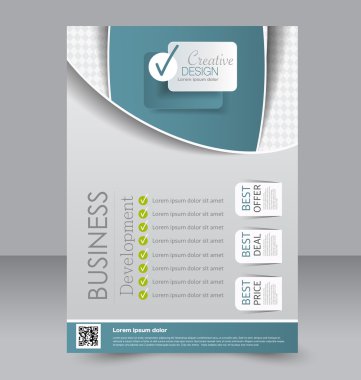 Flyer template. Brochure design. Editable A4 poster