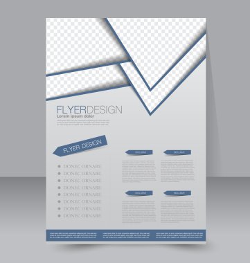 Flyer template. Brochure design. Editable A4 poster