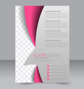 Flyer template. Brochure design. Editable A4 poster