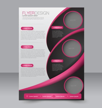 Flyer template. Brochure design. Editable A4 poster