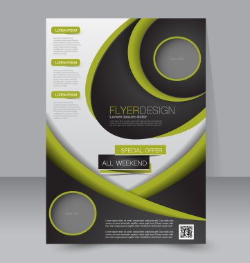 Flyer template. Brochure design. Editable A4 poster