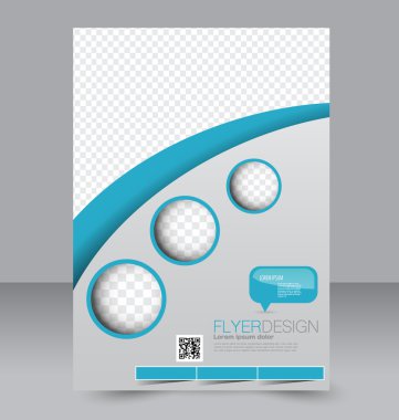 Flyer template. Brochure design. Editable A4 poster