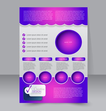 Flyer template. Brochure design. Editable A4 poster