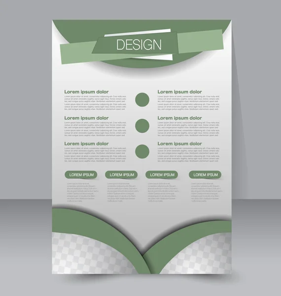 Flyer template. Brochure design. Editable A4 poster — ストックベクタ