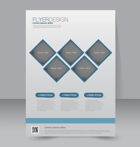 Flyer template. Brochure design. Editable A4 poster — Stock Vector
