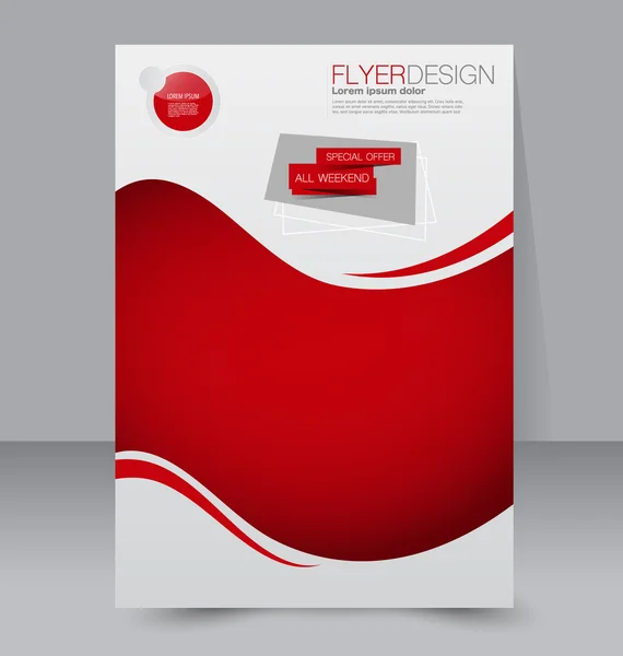 Flyer template. Brochure design. Editable A4 poster — Wektor stockowy