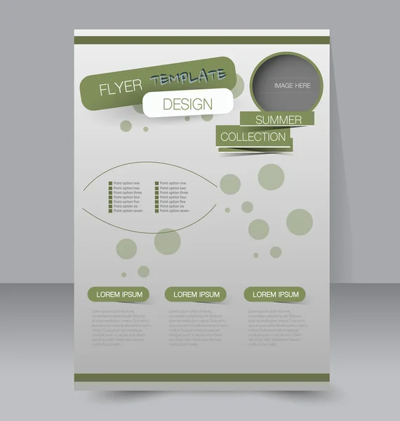 Flyer template. Brochure design. Editable A4 poster — Stock Vector