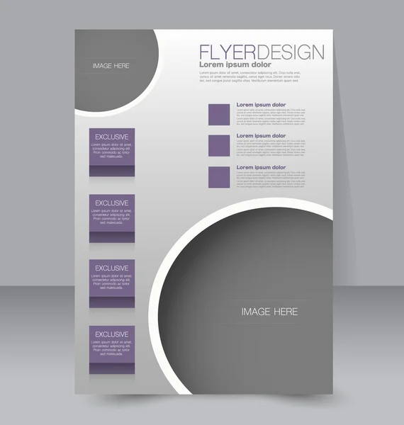 Flyer template. Brochure design. Editable A4 poster — Stok Vektör