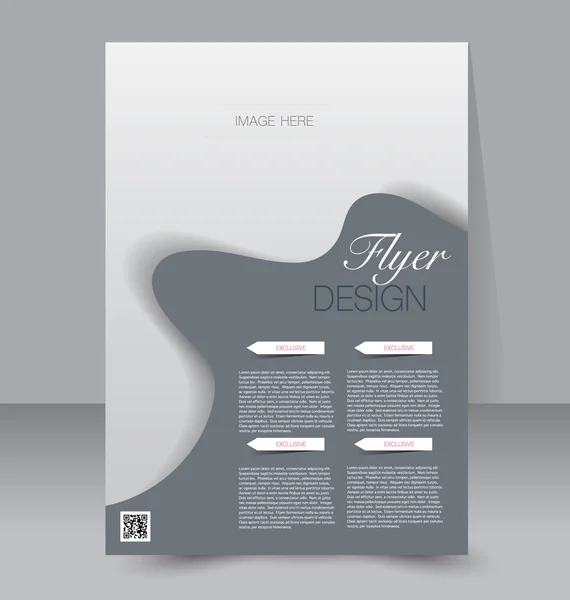 Flyer template. Brochure design. Editable A4 poster — ストックベクタ
