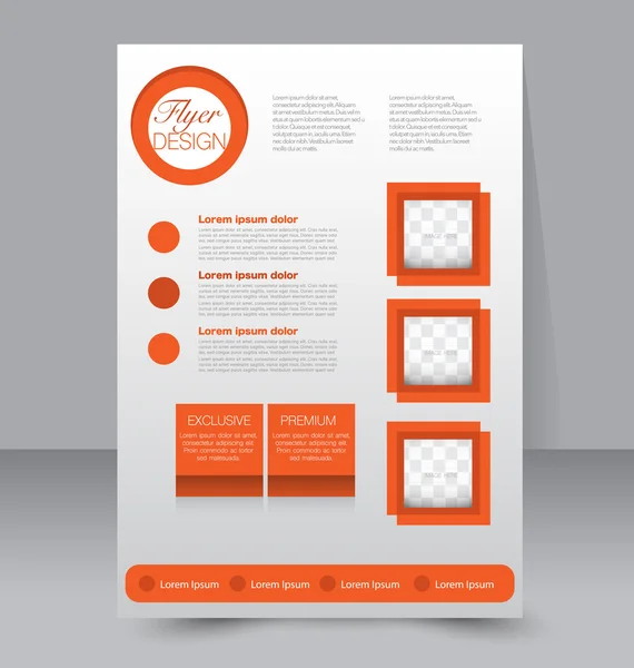 Flyer template. Brochure design. Editable A4 poster — 图库矢量图片