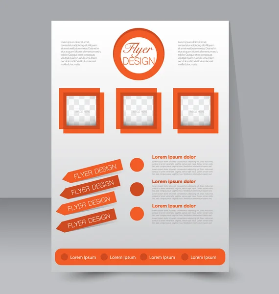 Flyer template. Brochure design. Editable A4 poster — Stockvector