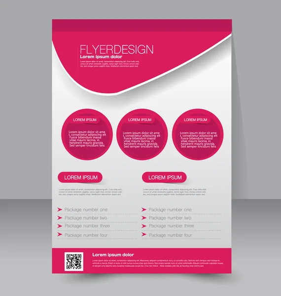 Flyer template. Brochure design. Editable A4 poster — Wektor stockowy