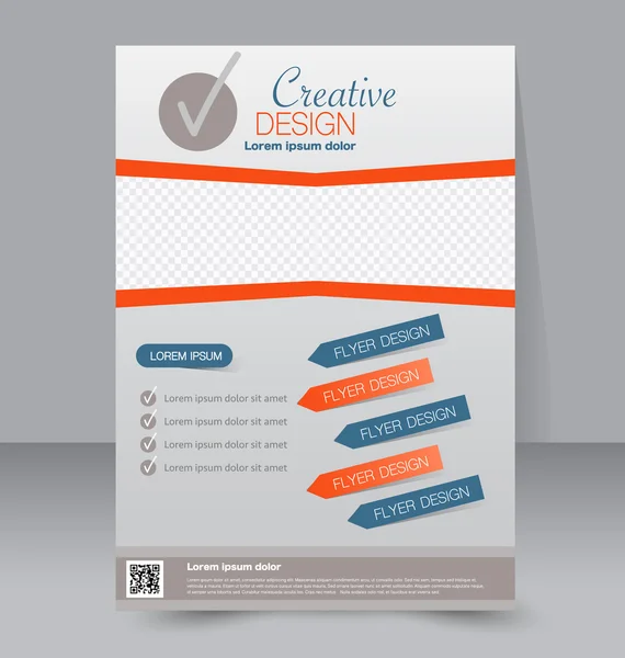 Flyer template. Brochure design. Editable A4 poster — Wektor stockowy