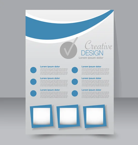 Flyer template. Brochure design. Editable A4 poster — 图库矢量图片