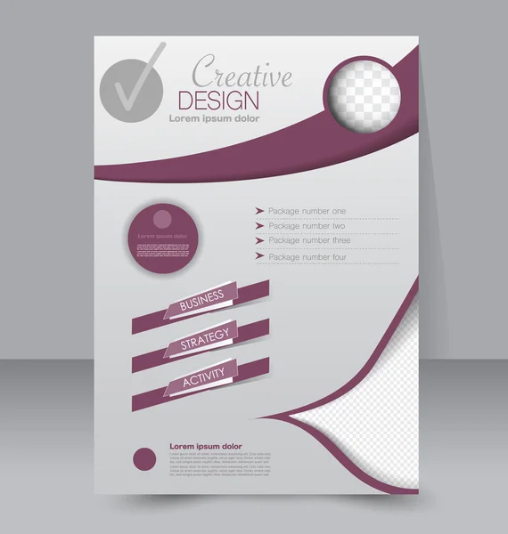 Flyer template. Brochure design. Editable A4 poster — 图库矢量图片