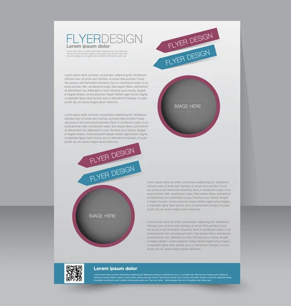 Flyer template. Brochure design. Editable A4 poster — Διανυσματικό Αρχείο