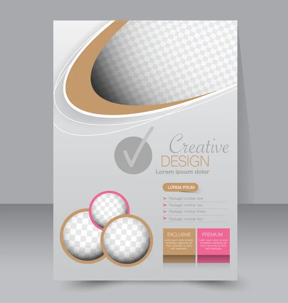 Flyer template. Brochure design. Editable A4 poster — Stok Vektör