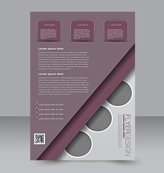 Flyer template. Brochure design. Editable A4 poster — 스톡 벡터