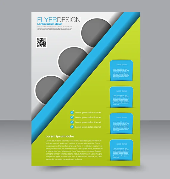 Flyer template. Brochure design. Editable A4 poster — Stockvector