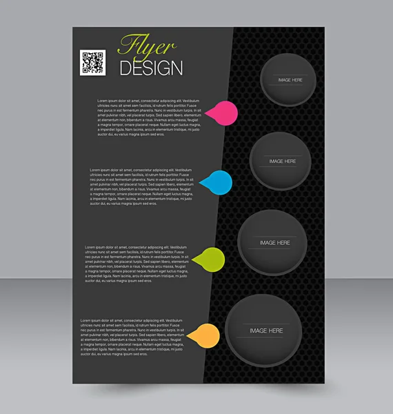 Plantilla de folleto. Diseño de folleto. Afiche A4 editable — Vector de stock