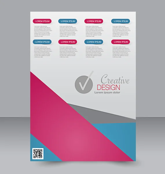 Flyer template. Brochure design. Editable A4 poster — Stock vektor