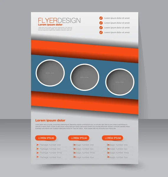 Flyer template. Brochure design. Editable A4 poster — Stockový vektor
