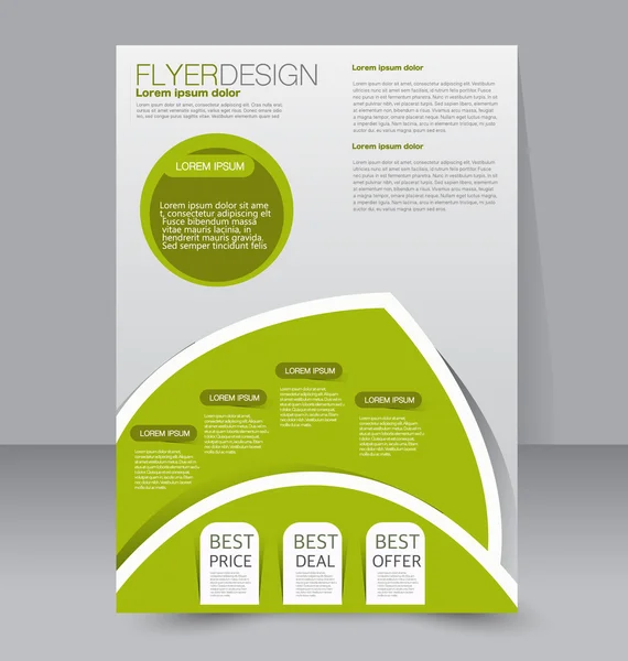 Flyer template. Brochure design. Editable A4 poster — Stockvector