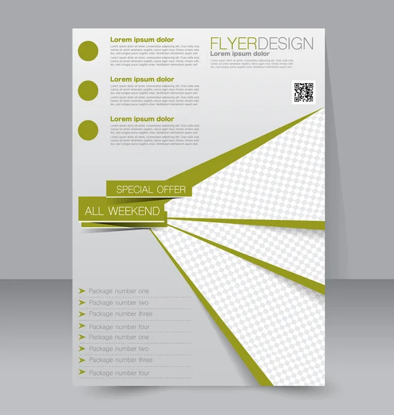 Flyer template. Brochure design. Editable A4 poster — Stockvector