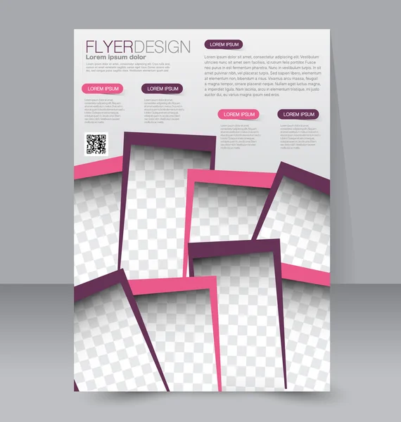 Flyer template. Brochure design. Editable A4 poster — Stockvector