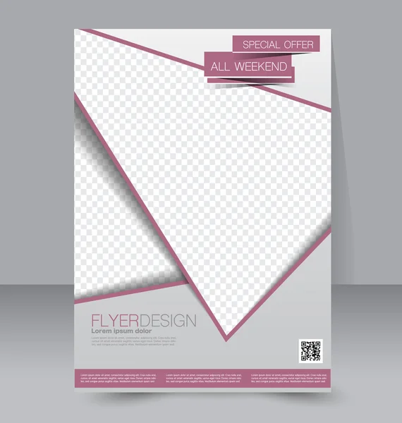 Flyer template. Brochure design. Editable A4 poster — ストックベクタ