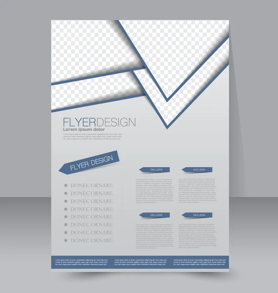 Flyer template. Brochure design. Editable A4 poster — Wektor stockowy