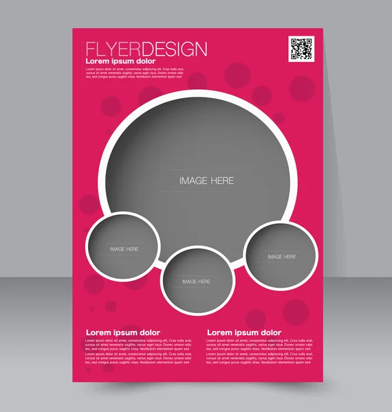 Flyer template. Brochure design. Editable A4 poster — 图库矢量图片