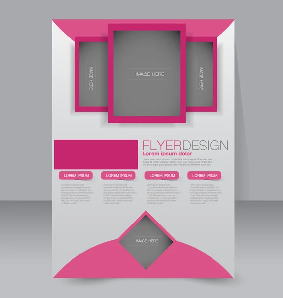 Flyer template. Brochure design. Editable A4 poster — Stok Vektör