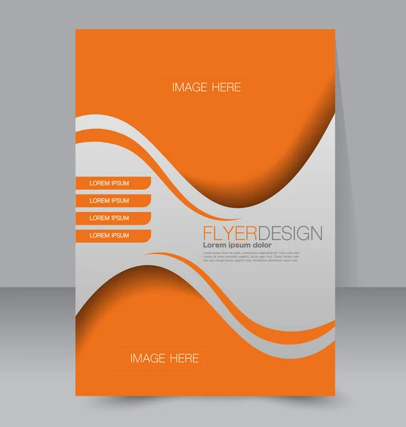 Flyer template. Brochure design. Editable A4 poster — Stok Vektör