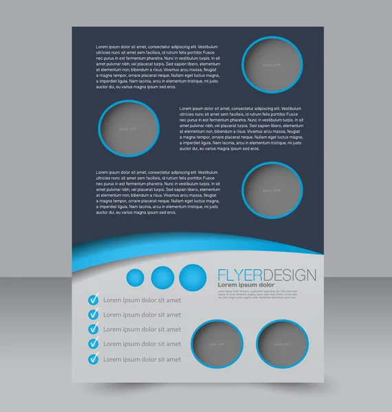 Flyer template. Brochure design. Editable A4 poster — Stockvector