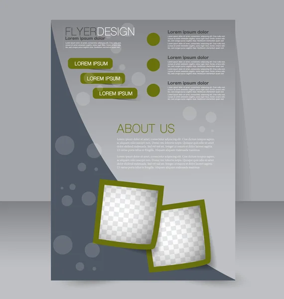 Flyer template. Brochure design. Editable A4 poster — Stock Vector