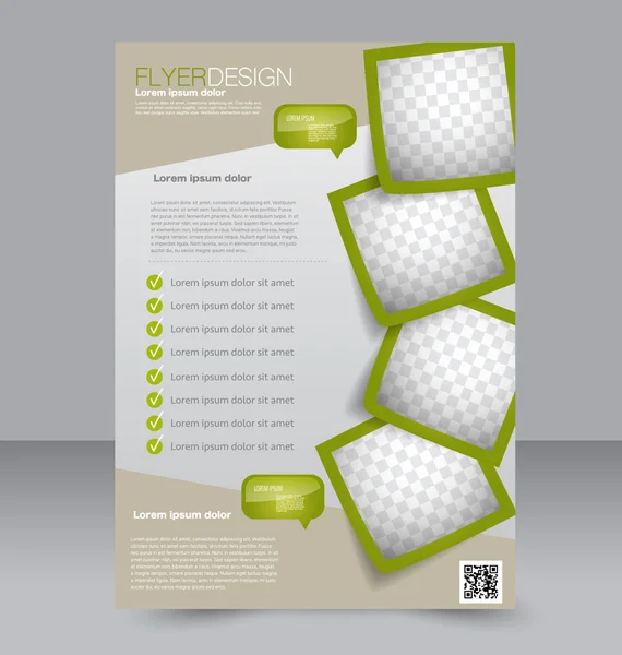 Flyer template. Brochure design. Editable A4 poster — Διανυσματικό Αρχείο