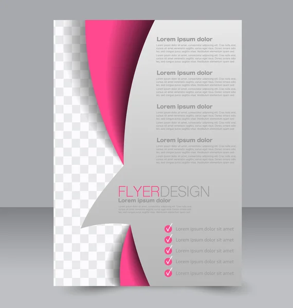 Flyer template. Brochure design. Editable A4 poster — Wektor stockowy